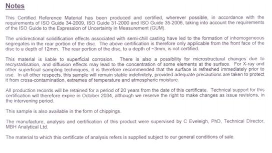 標樣證書 標樣證書